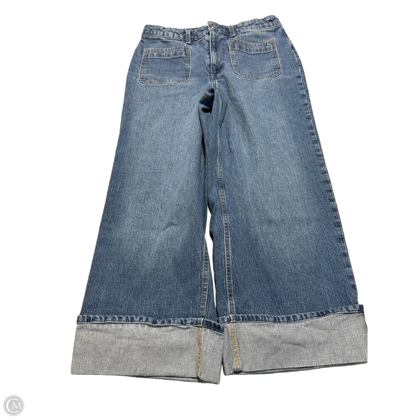 Jeans Wide Leg By Free Assembly In Blue, Size: 14