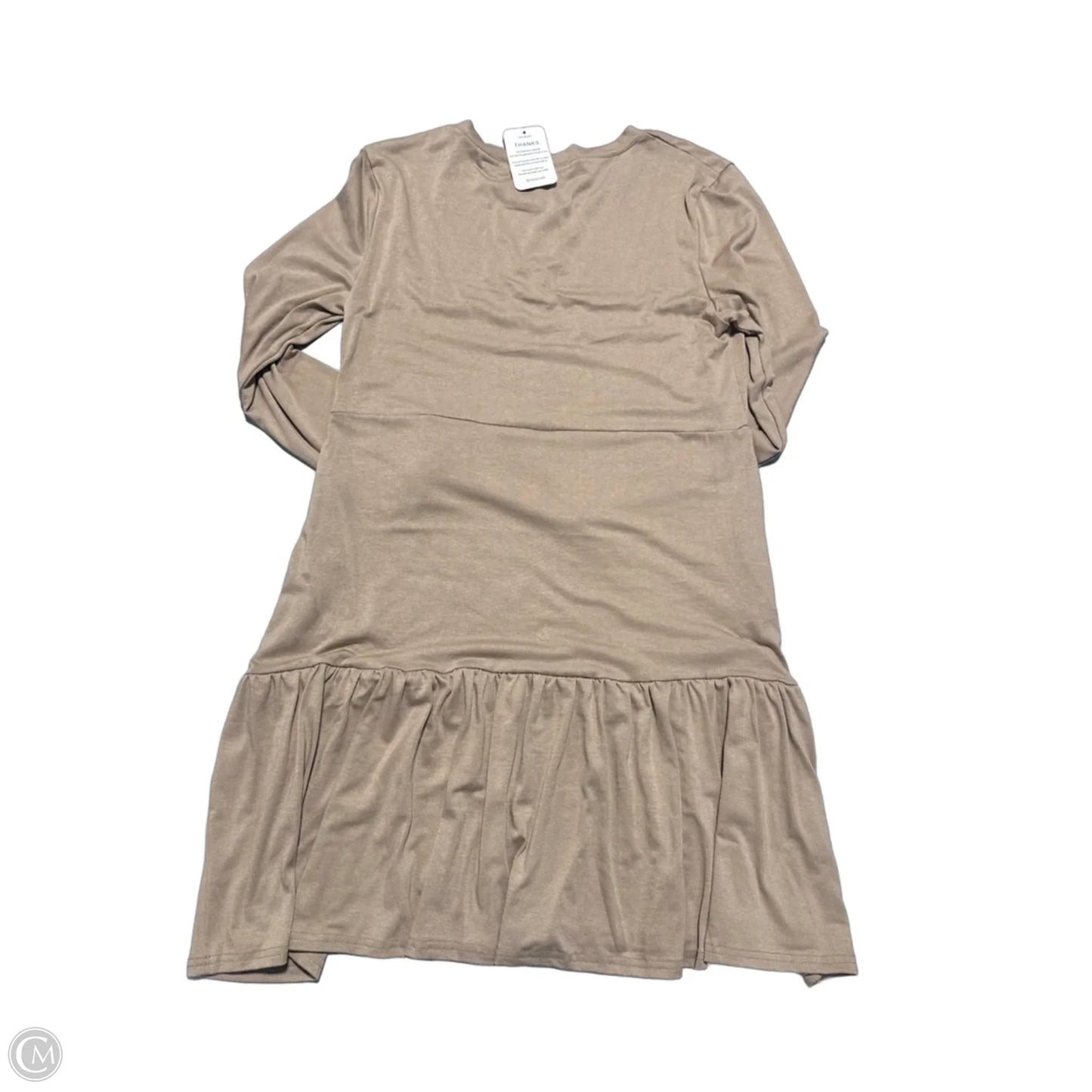 Dress Casual Midi By Cmc In Beige, Size: M