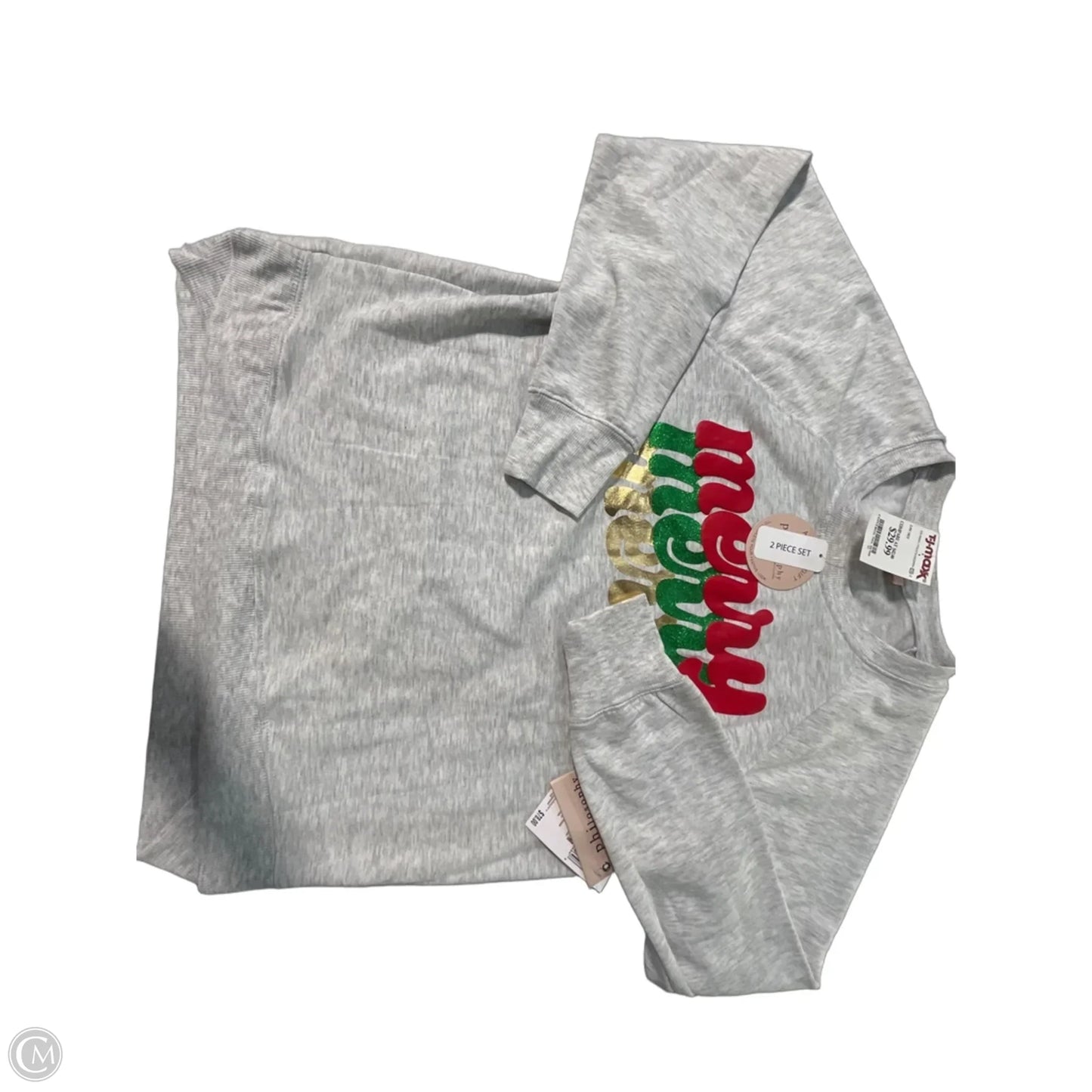 Top Long Sleeve By Philosophy In Grey, Size: M