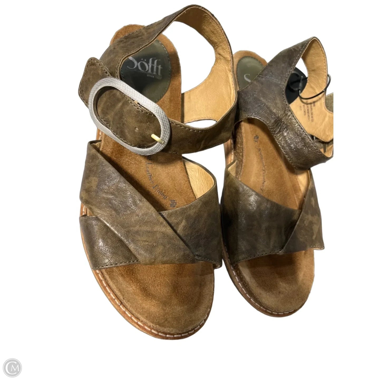 Sandals Flats By Sofft In Brown, Size: 7.5