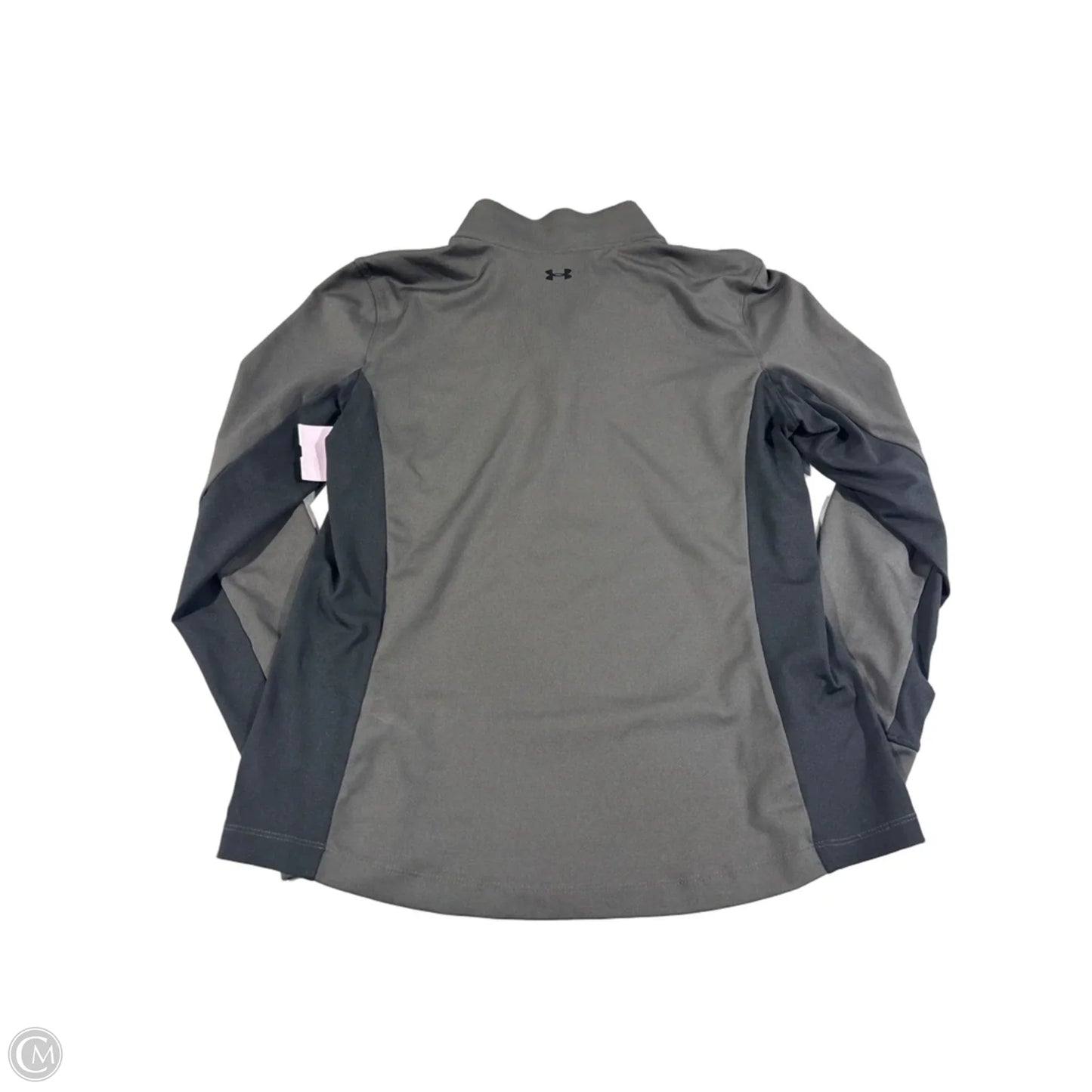 Athletic Top Long Sleeve Collar By Under Armour In Green, Size: M