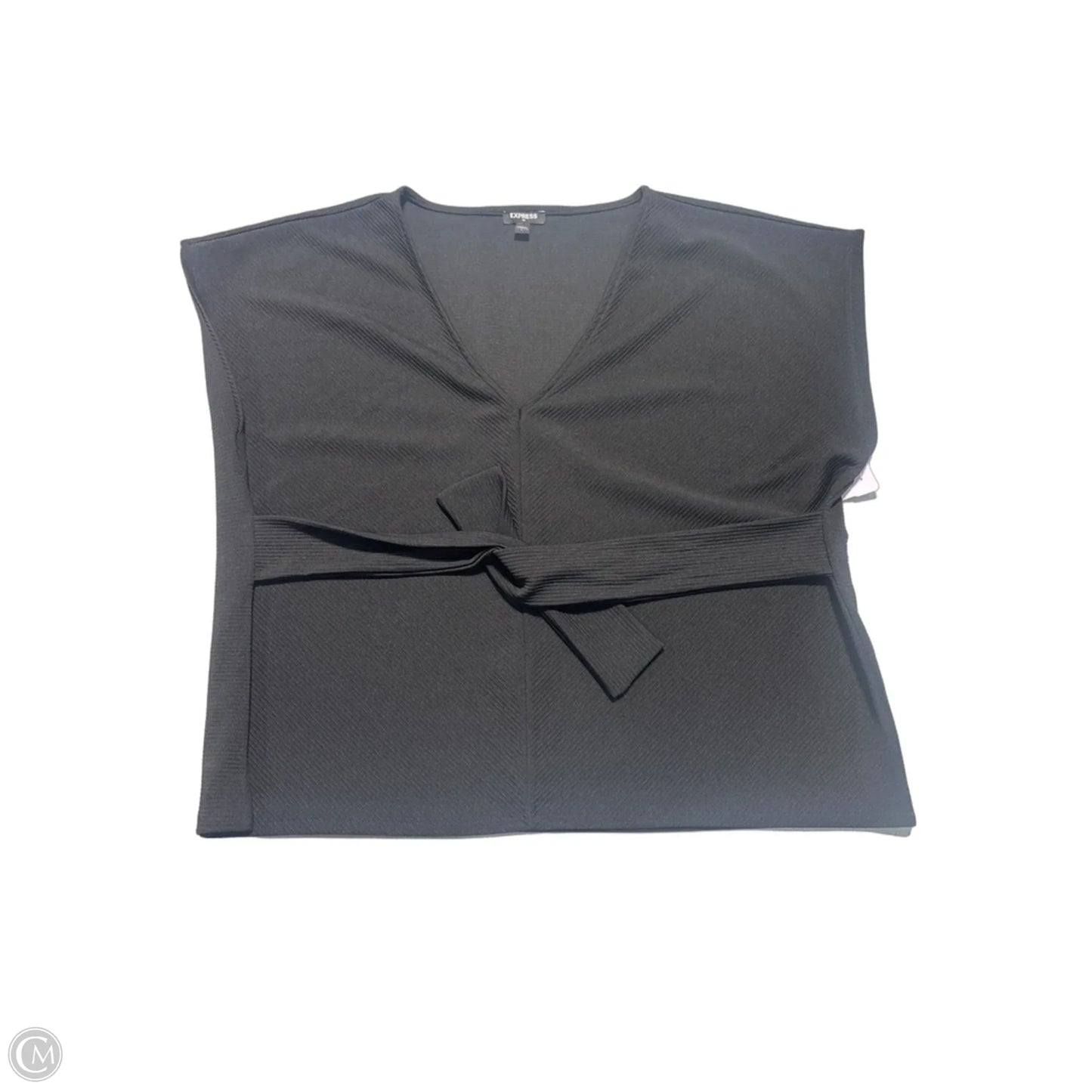 Top Short Sleeve By Express In Black, Size: L