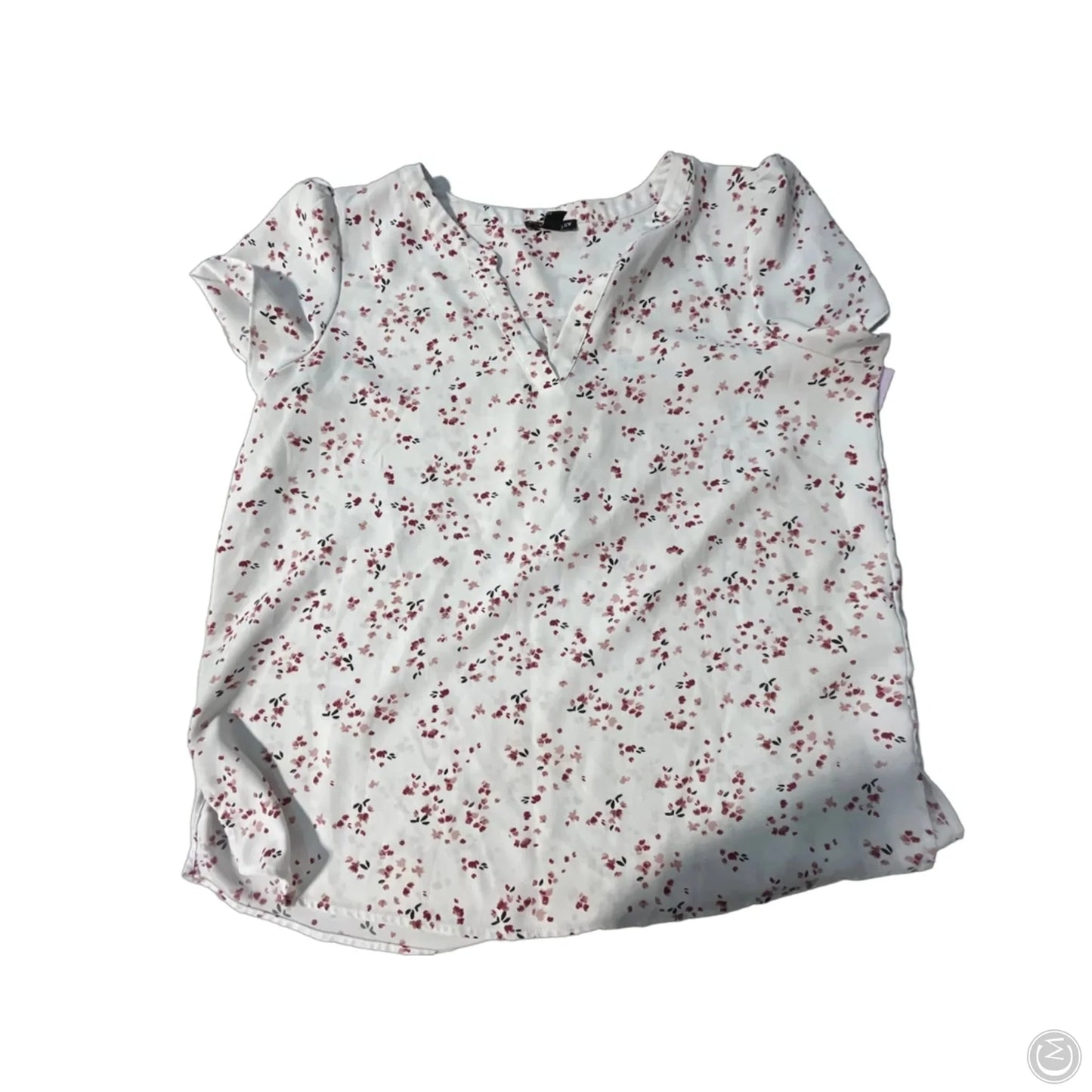Top Short Sleeve By Hilary Radley In White, Size: L