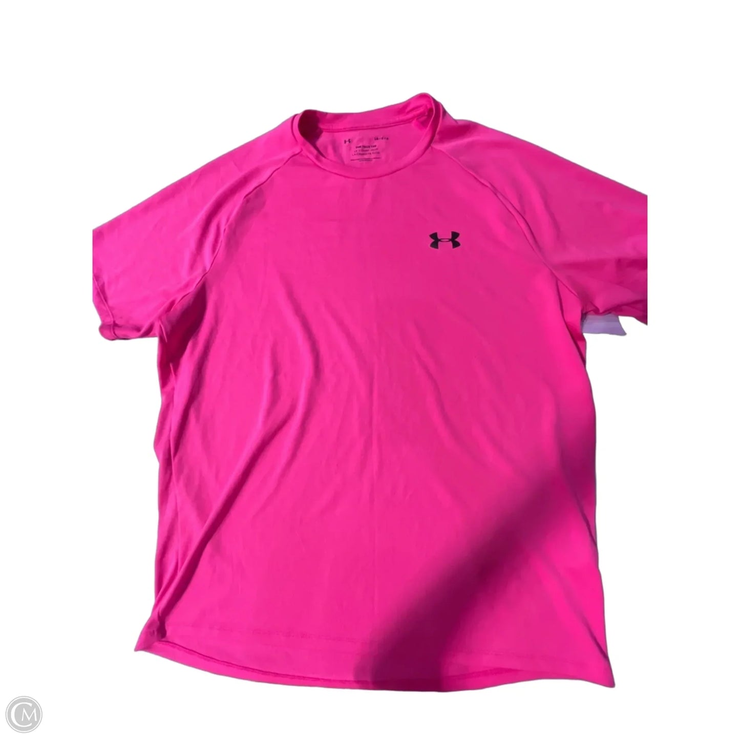 Top Short Sleeve By Under Armour In Pink, Size: L