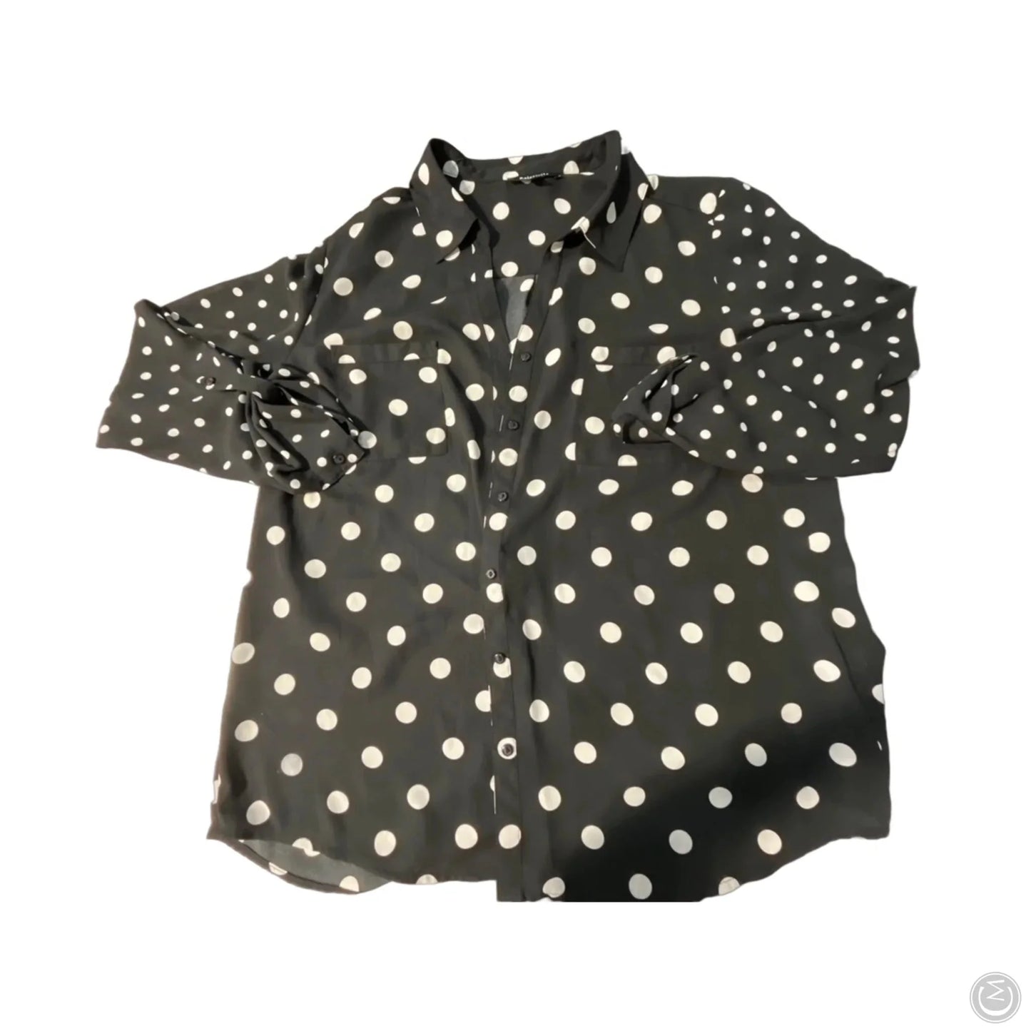 Top Long Sleeve By Relativity In Black, Size: Xl