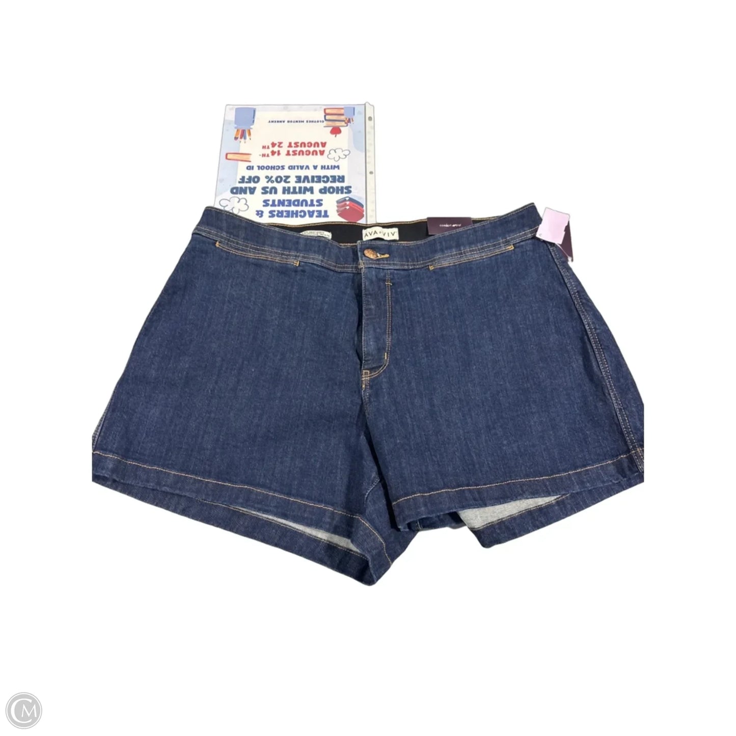 Shorts By Ava & Viv In Blue, Size: 18