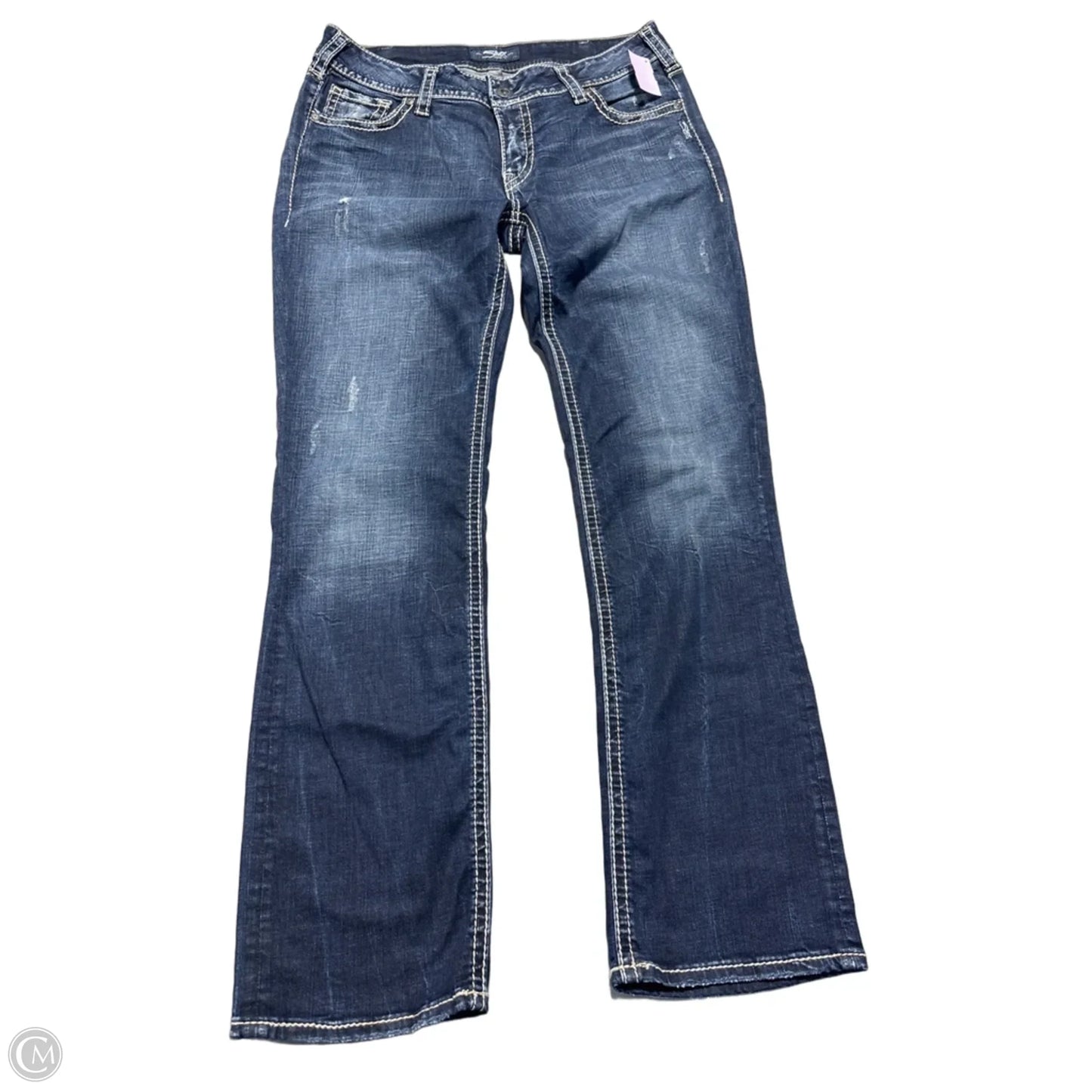Jeans Boot Cut By Silver In Blue, Size: 16