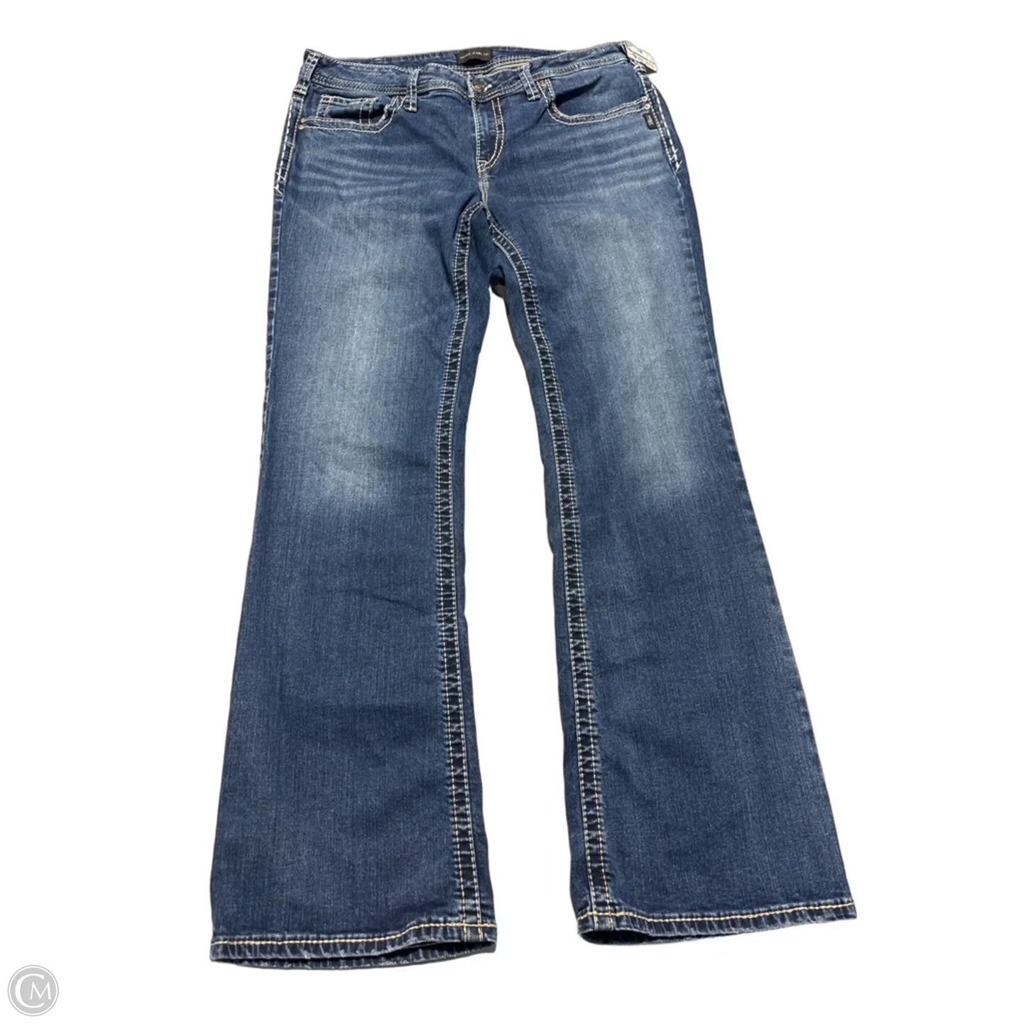 Jeans Boot Cut By Silver In Blue, Size: 16