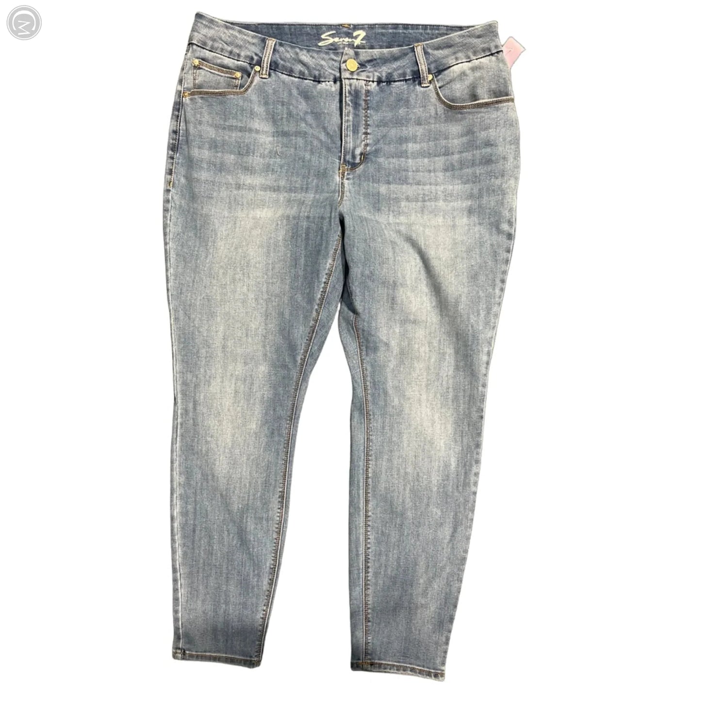Jeans Straight By Seven 7 In Blue Denim, Size: 16