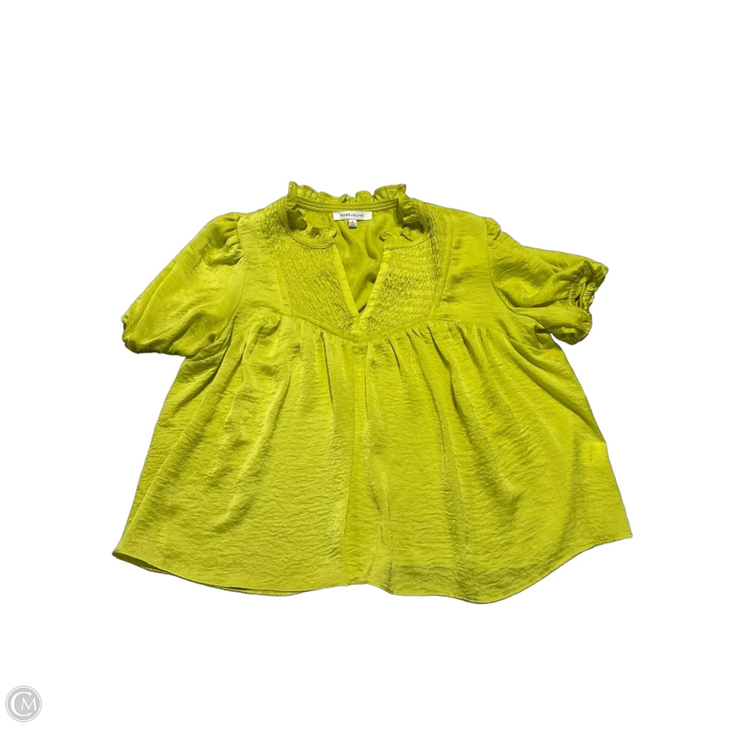 Top Short Sleeve By Rose And Olive In Green, Size: M