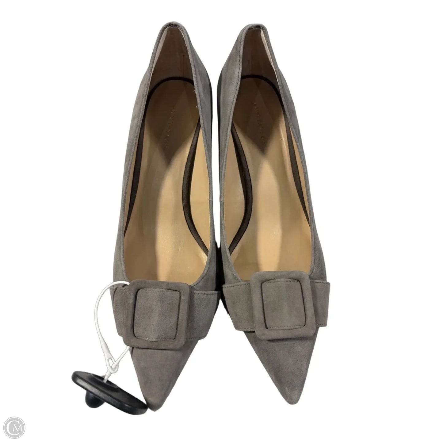 Shoes Heels Kitten By Ann Taylor In Grey, Size: 7.5