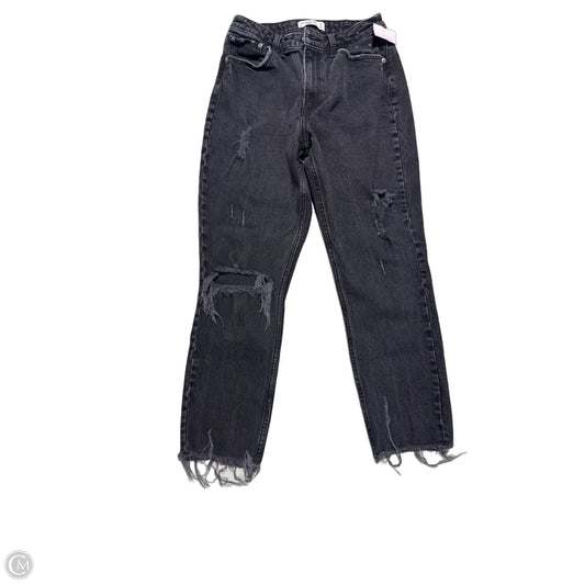 Jeans Straight By Abercrombie And Fitch In Black, Size: 4