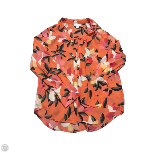 Top Long Sleeve By Liz Claiborne In Floral Print, Size: L