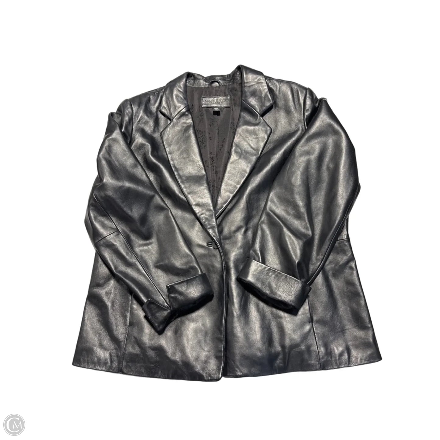 Coat Leather By Jaclyn Smith In Black, Size: 20