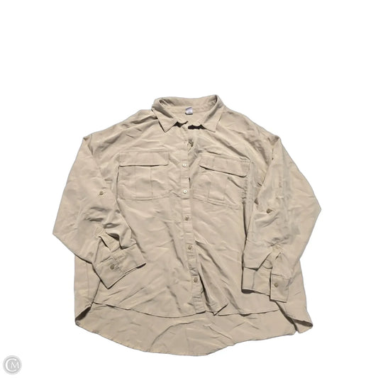 Top Long Sleeve By Old Navy In Beige, Size: Xxl