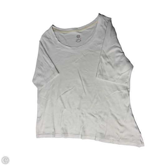 Top Short Sleeve By Isaac Mizrahi Live Qvc In White, Size: L