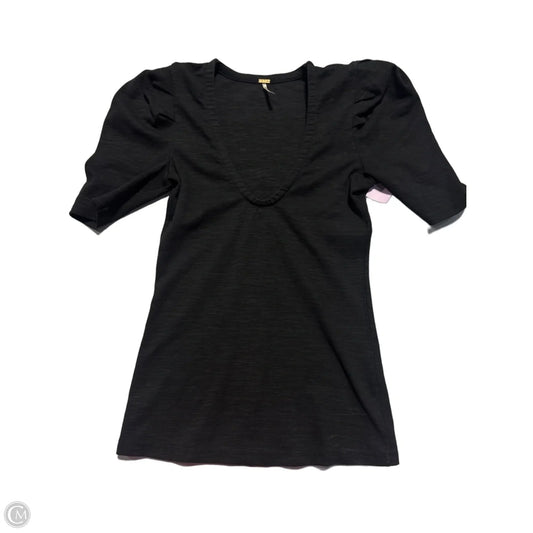 Top Short Sleeve By Free People In Black, Size: Xs