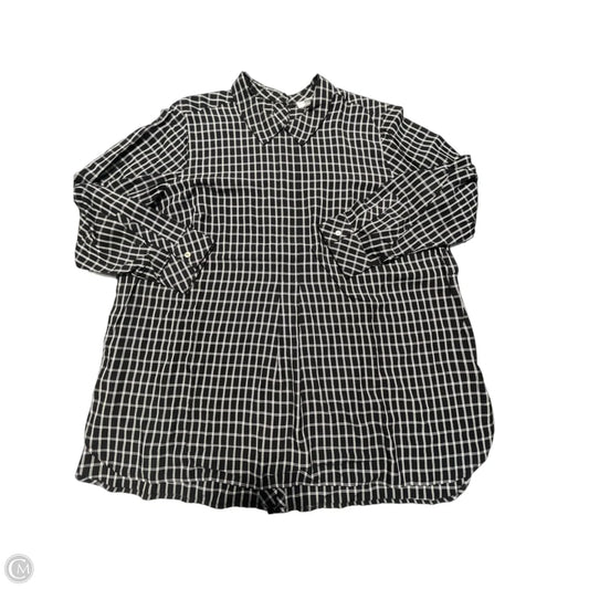 Top Long Sleeve By J. Jill In Plaid Pattern, Size: 2x