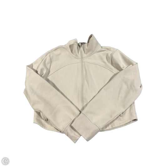 Athletic Top Long Sleeve Collar By Old Navy In Cream, Size: L