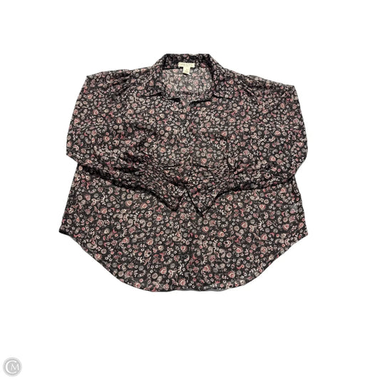 Top Long Sleeve By Festi In Paisley Print, Size: 1x
