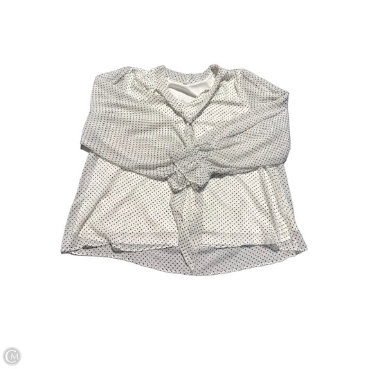 Top Long Sleeve By Lauren Conrad In Polkadot Pattern, Size: Xl