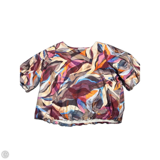Top 3/4 Sleeve By Chicos In Multi-colored, Size: 2x