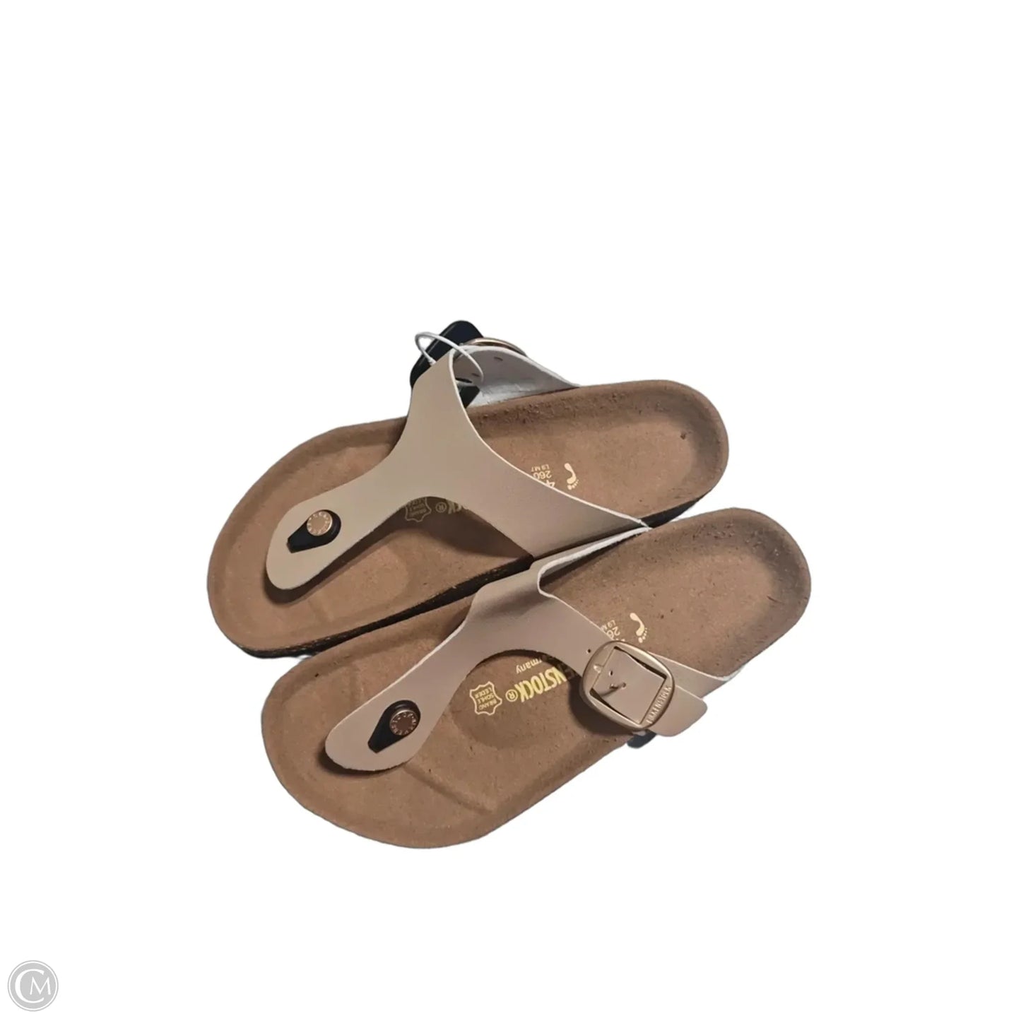 Sandals Flats By Birkenstock In Beige, Size: 9.5