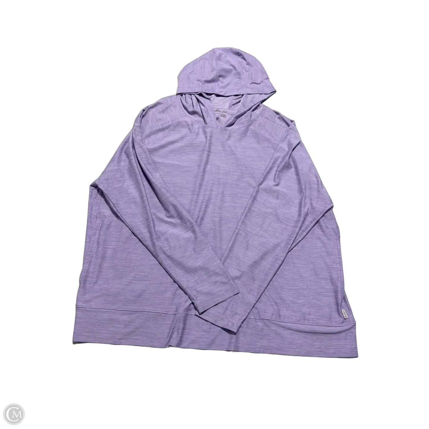 Athletic Top Long Sleeve Collar By Eddie Bauer In Purple, Size: 2x