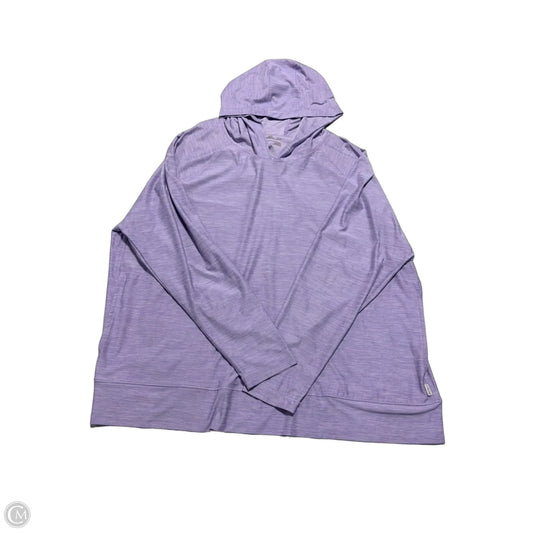 Athletic Top Long Sleeve Collar By Eddie Bauer In Purple, Size: 2x