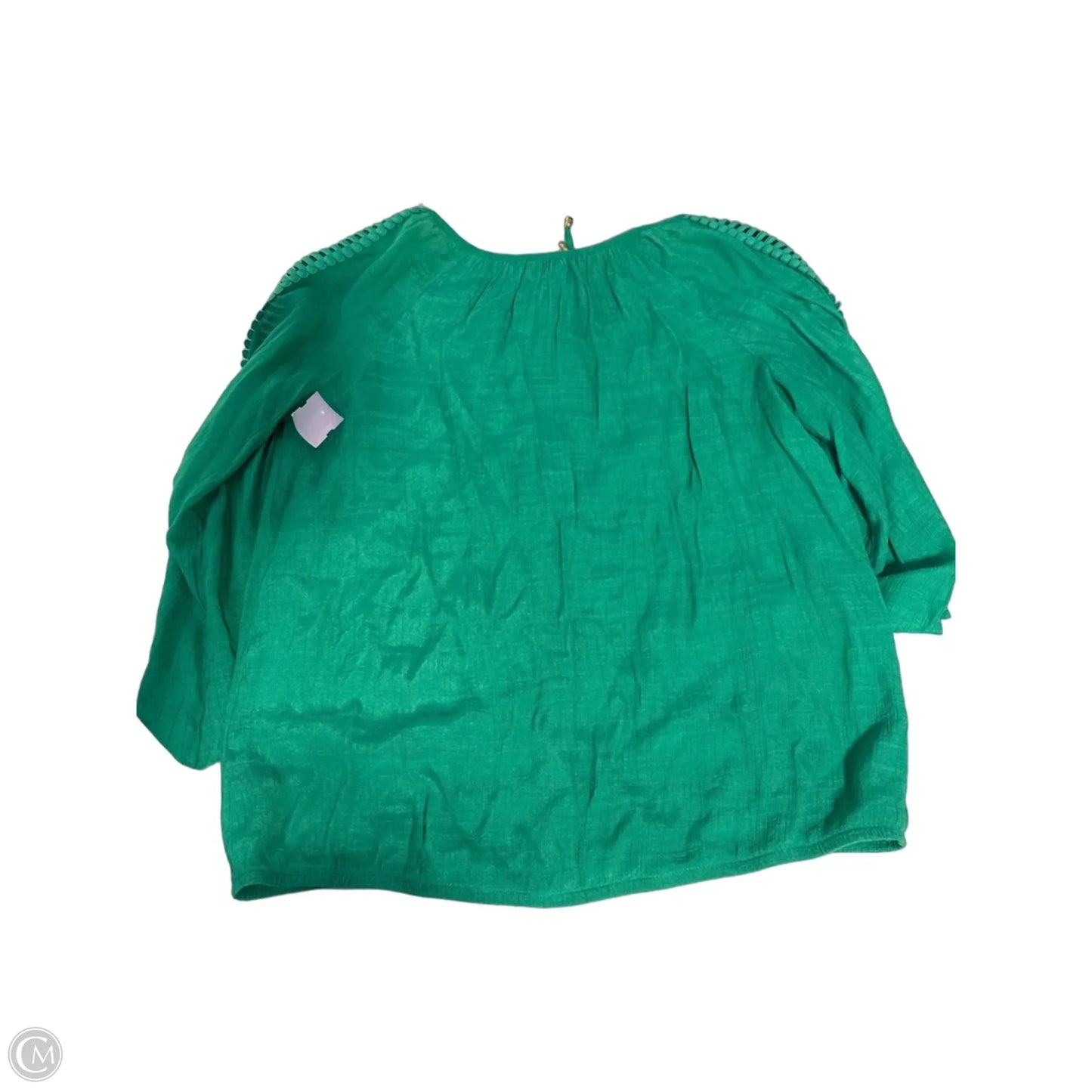Top Long Sleeve By Cmc In Green, Size: L