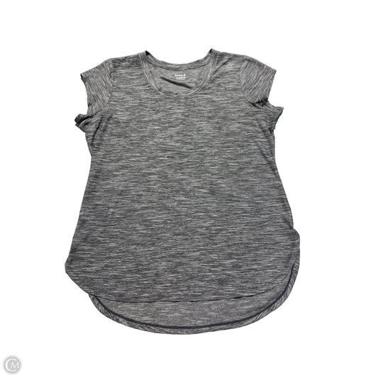 Athletic Top Short Sleeve By Reebok In Grey, Size: Xl