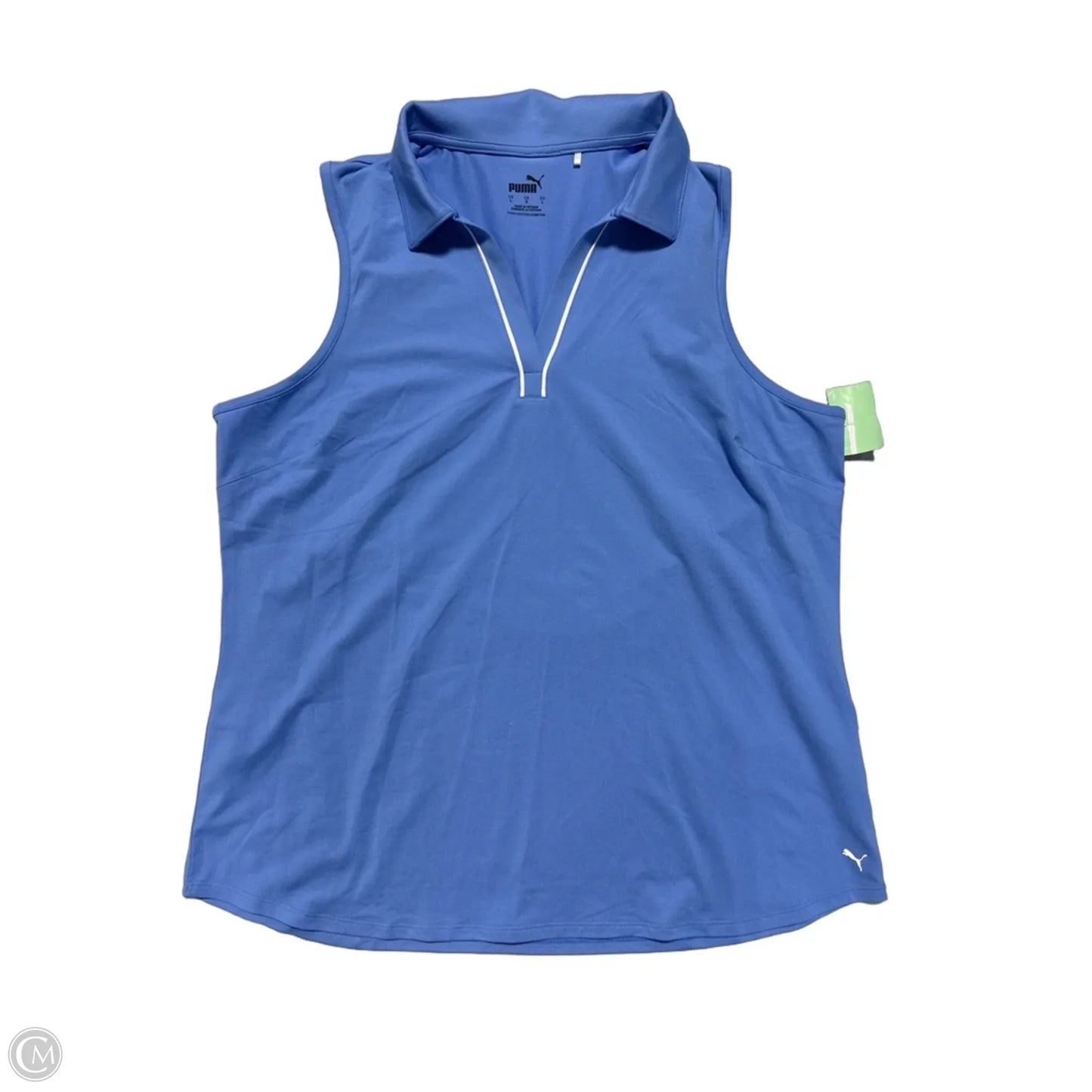 Athletic Tank Top By Puma In Blue, Size: L