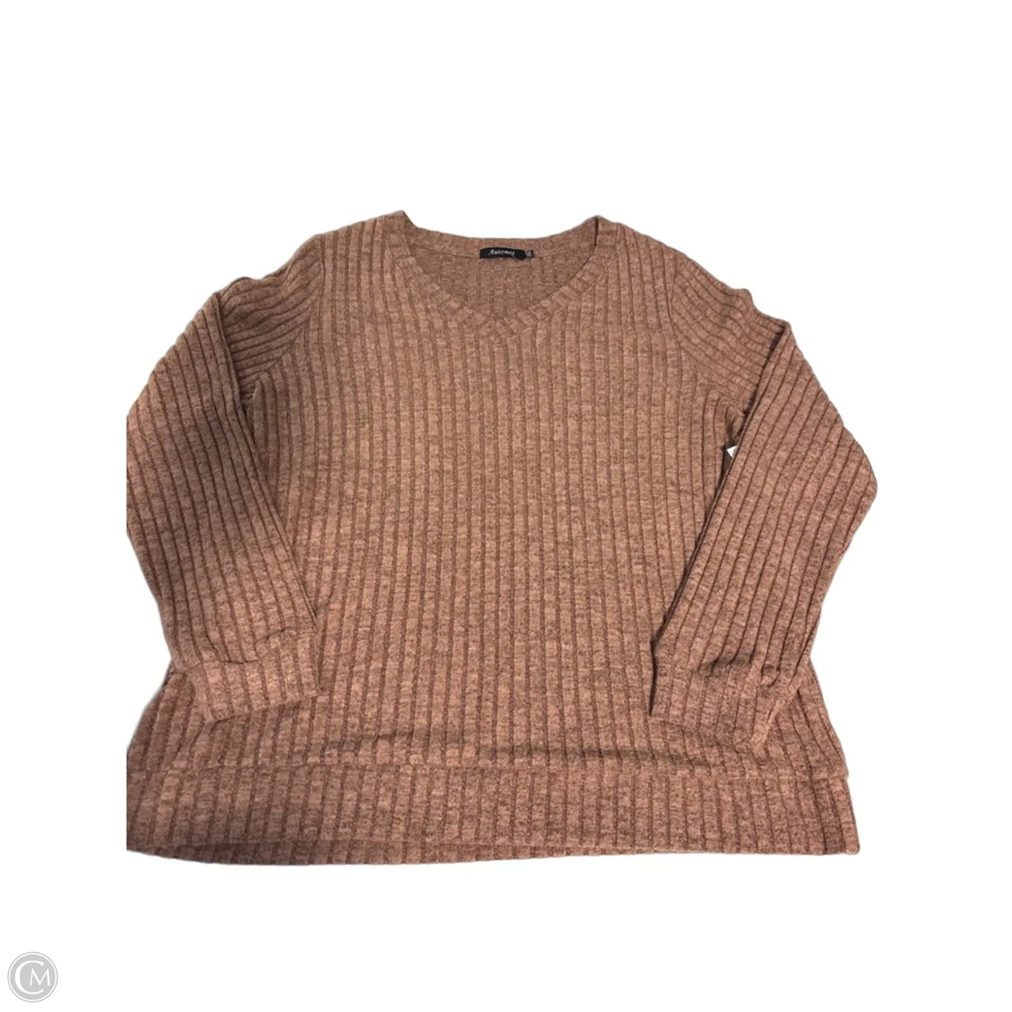 Top Long Sleeve By Automet In Tan, Size: 2x