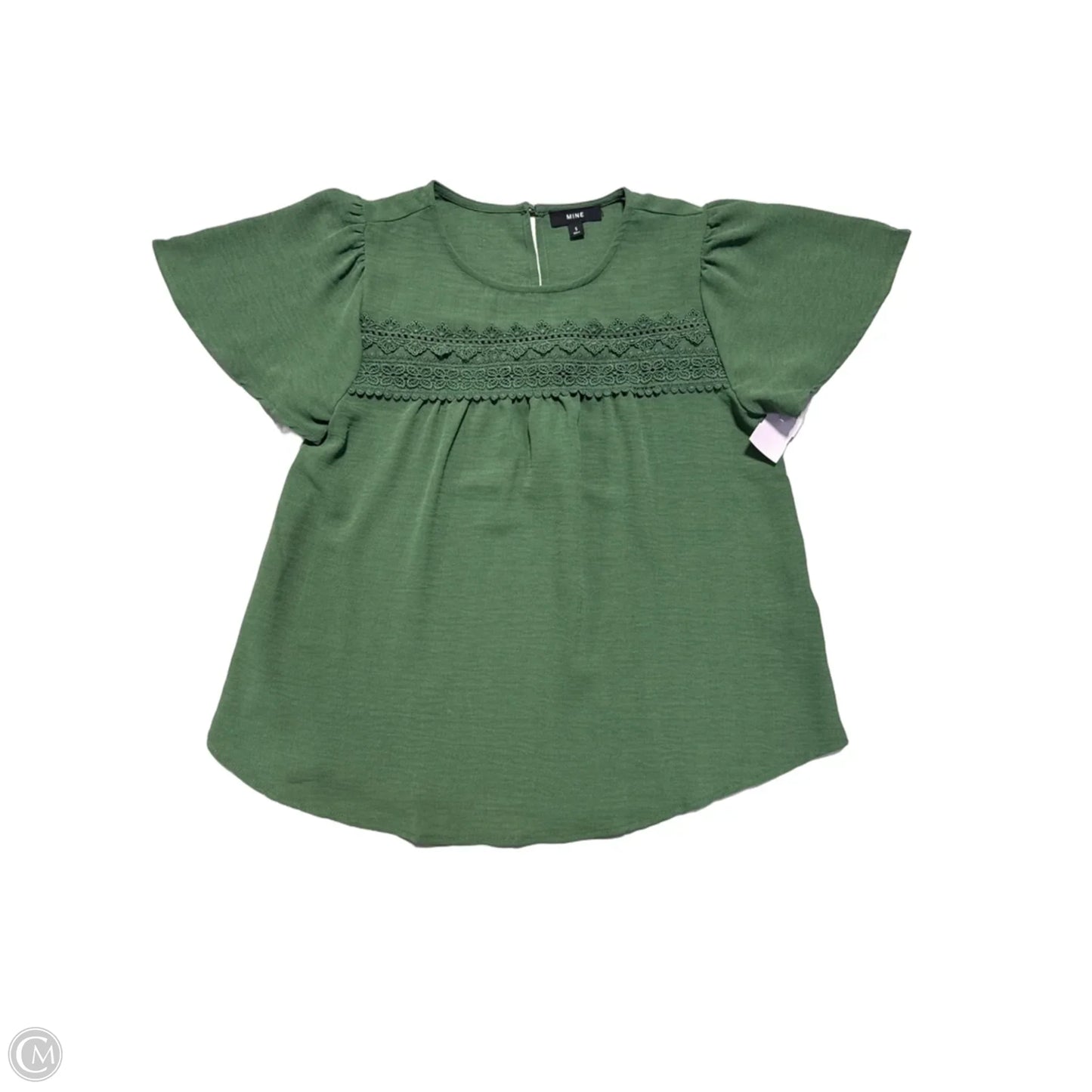 Top Short Sleeve By Mine In Green, Size: S
