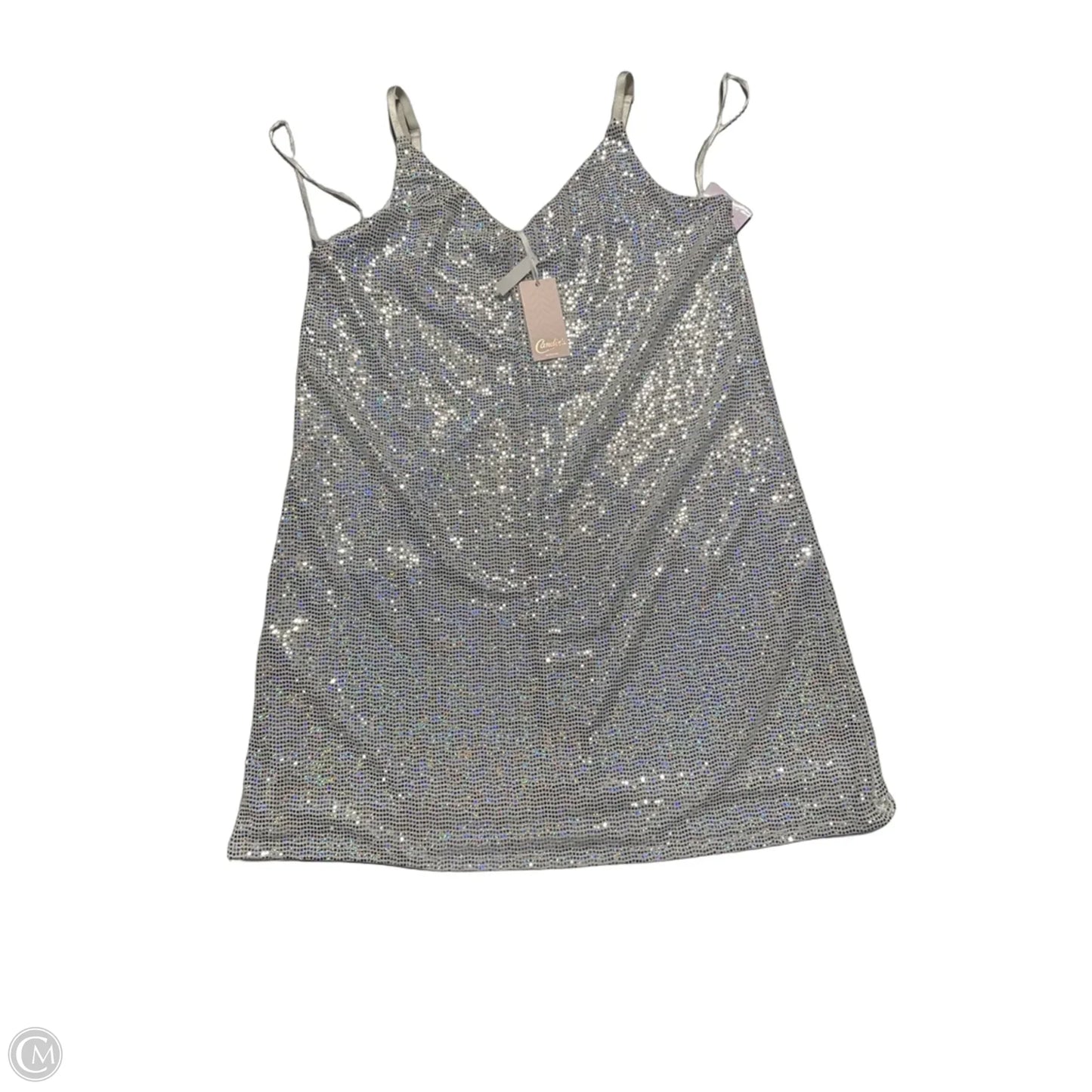 Dress Party Midi By Candies In Silver, Size: Xl
