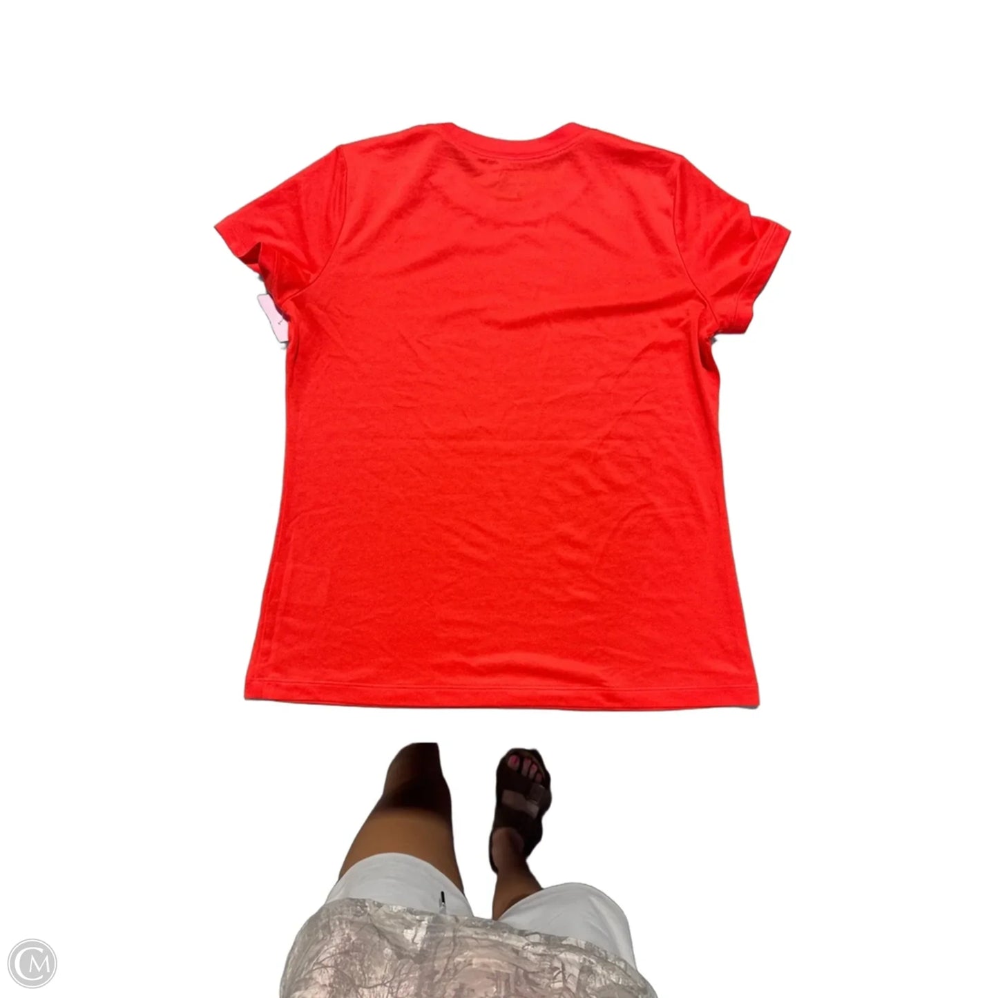 Top Short Sleeve By Nike In Orange, Size: M