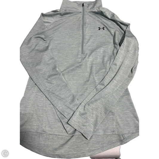Athletic Top Long Sleeve Collar By Under Armour In Blue, Size: L