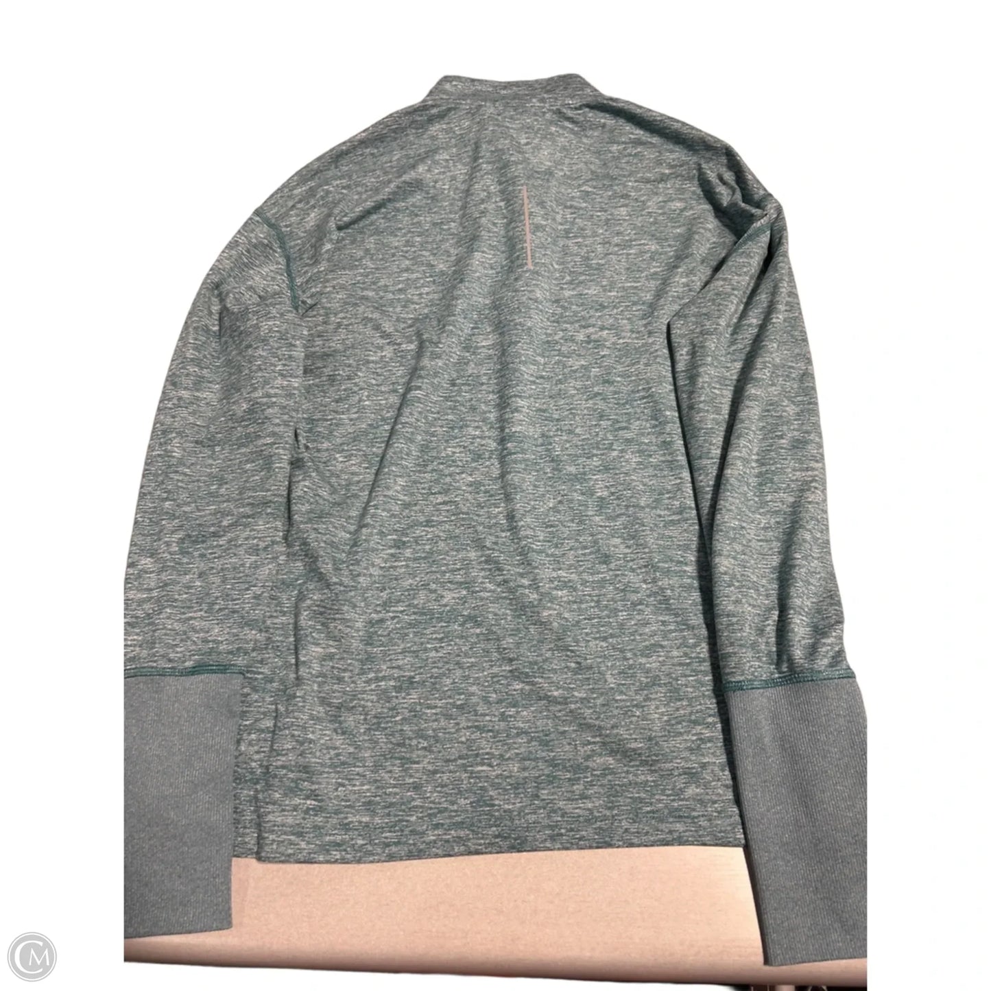 Athletic Top Long Sleeve Collar By Nike In Blue, Size: L