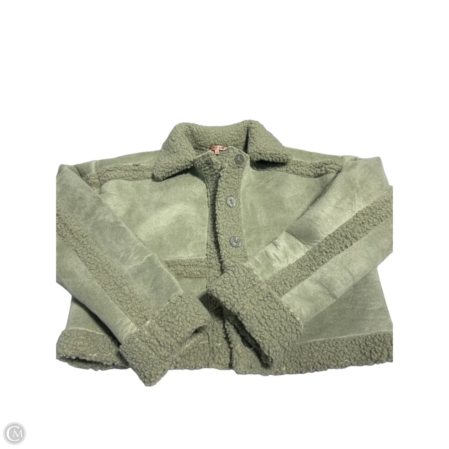 Coat Faux Fur & Sherpa By Bailey Rose In Green, Size: S