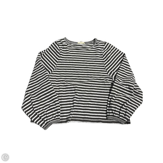 Top Long Sleeve By Madewell In Striped Pattern, Size: M
