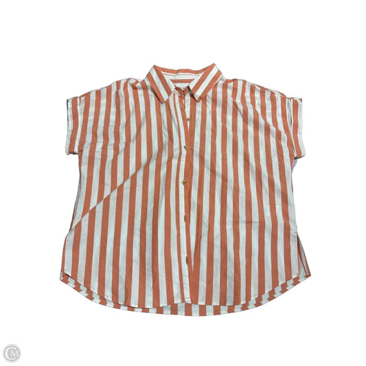 Top Short Sleeve By Kensie In Striped Pattern, Size: L