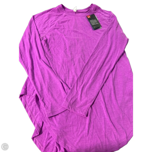 Top Long Sleeve By Under Armour In Pink, Size: L