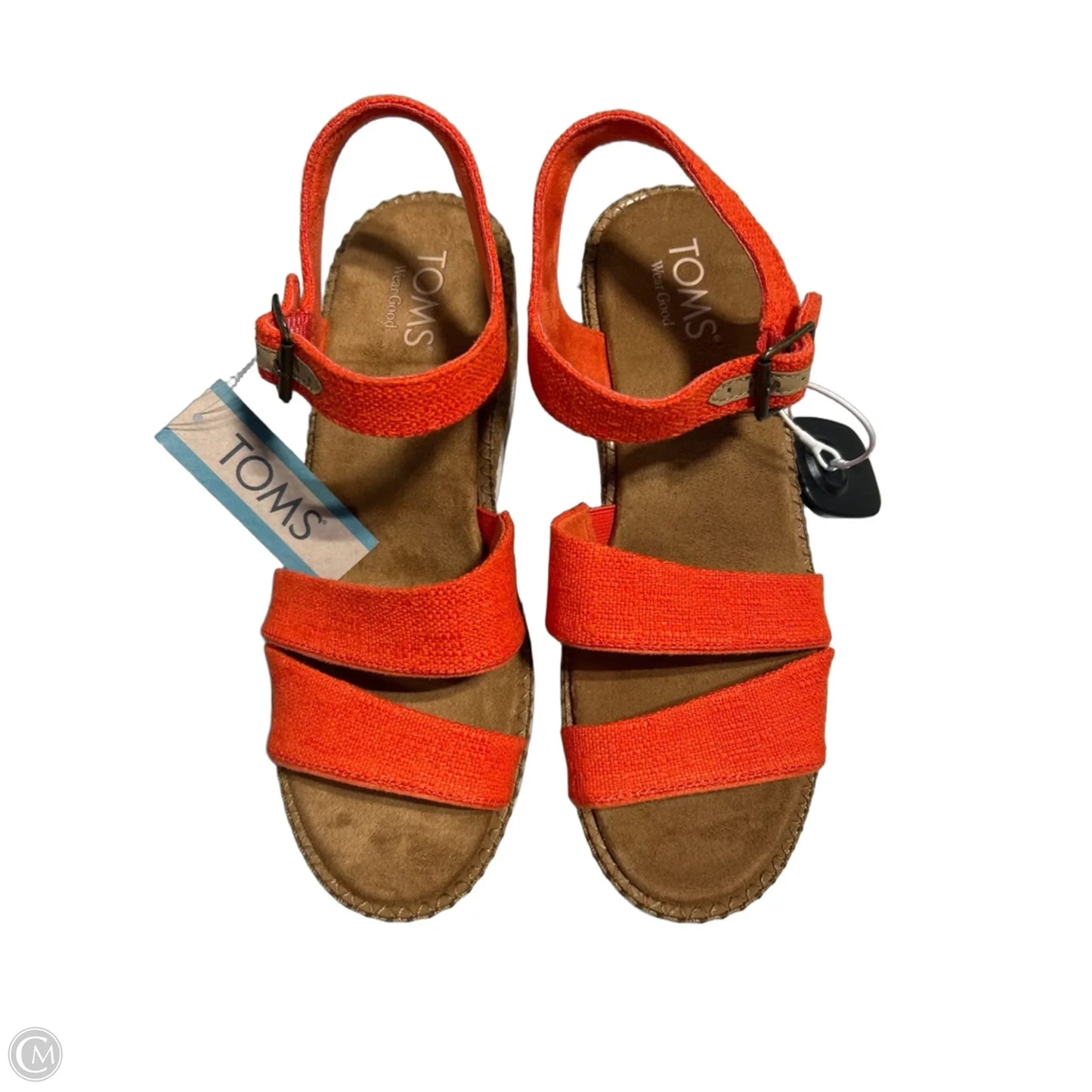 Sandals Heels Block By Toms In Orange, Size: 8