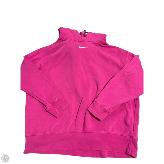 Sweatshirt Hoodie By Nike In Pink, Size: M