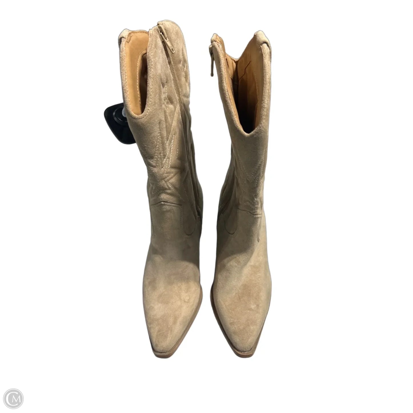 Boots Mid-calf Heels By Time And Tru In Brown, Size: 6