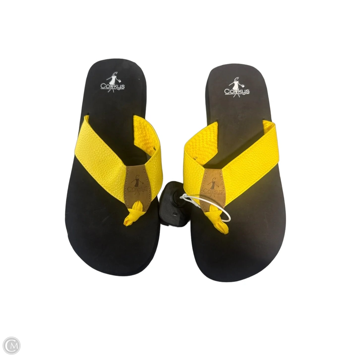 Sandals Flip Flops By Corkys In Yellow, Size: 10
