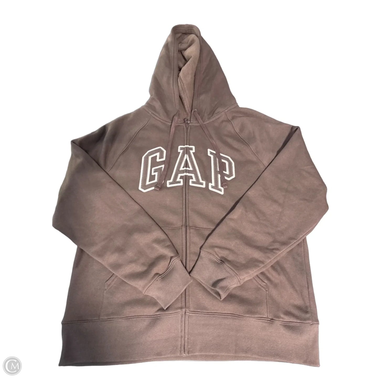 Sweatshirt Hoodie By Gap In Tan, Size: L