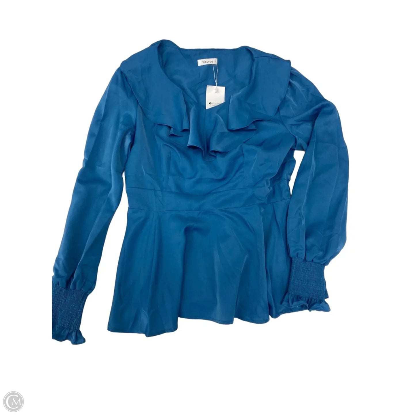 Blouse Long Sleeve By Clothes Mentor In Teal, Size: L