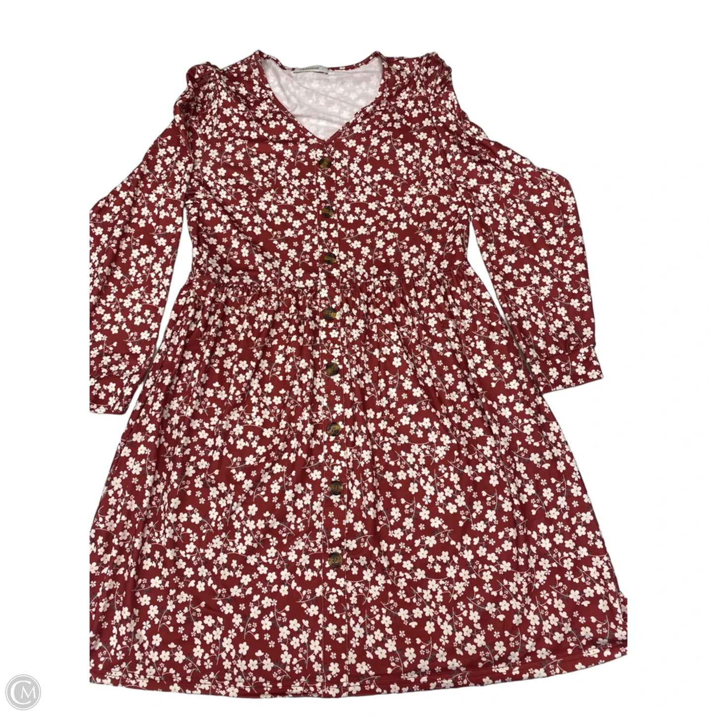 Dress Casual Short By Cme In Red & White, Size: L