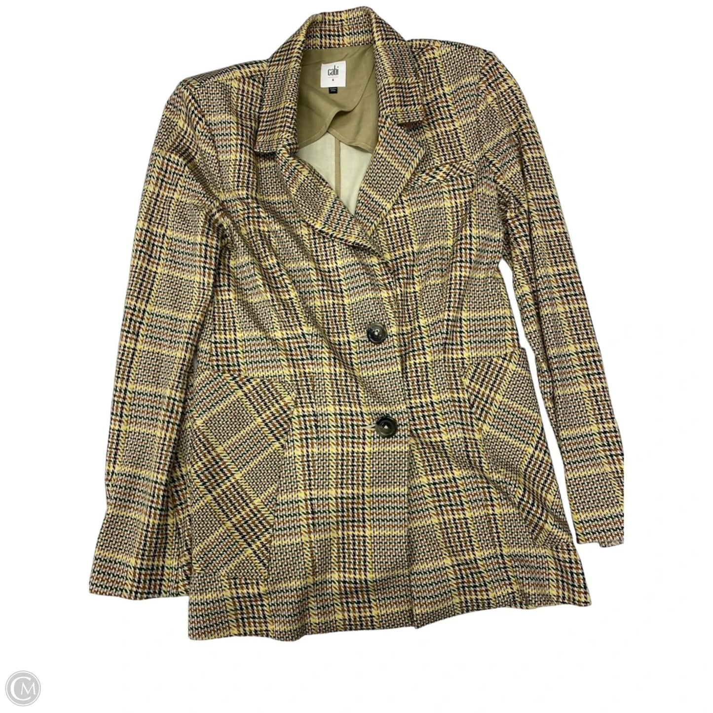 Blazer By Cabi In Plaid Pattern, Size: S